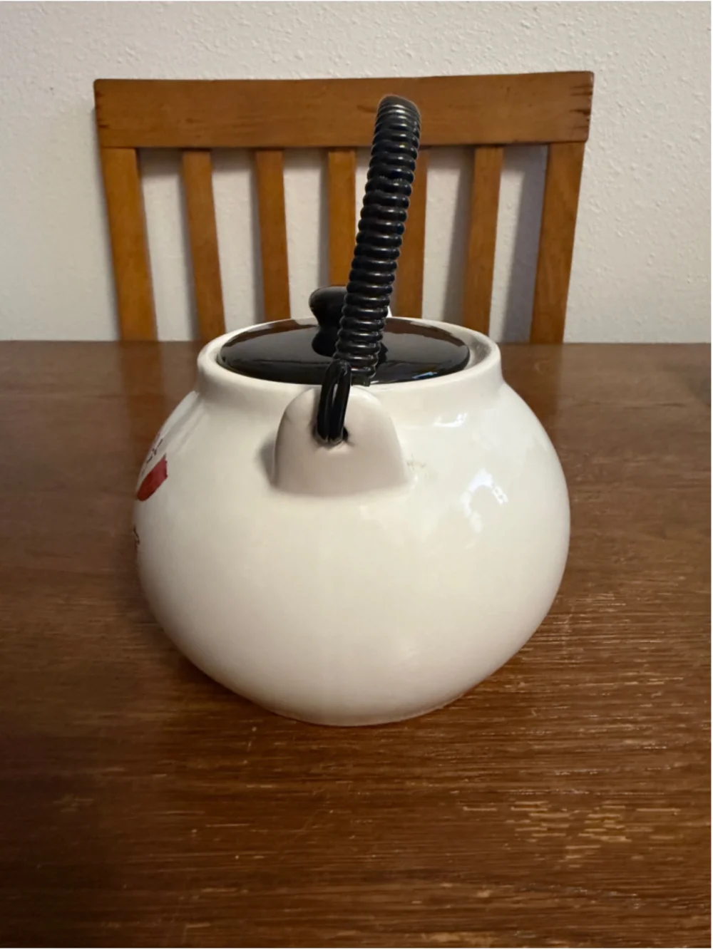 Vintage Taiwan Ceramic Teapot 招財進寶 Chinese Prosperity Good Luck Tea Pot w/ Lid